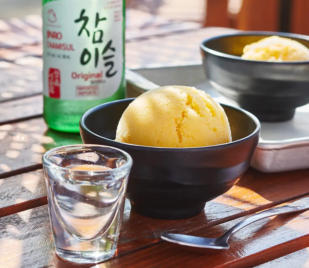 Snack-bar coréen sorbet-mangue tok-tok